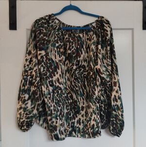 Jessica Simpson Multicolor Animal Print Blouse